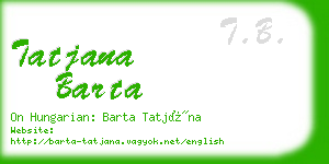tatjana barta business card